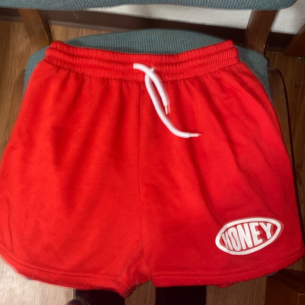 Red Shorts That Say Honey